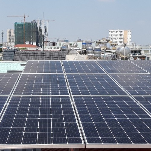 Hệ thống điện mặt trời hòa lưới công suất 8,4 kWp tại Quận 6, TP.HCM