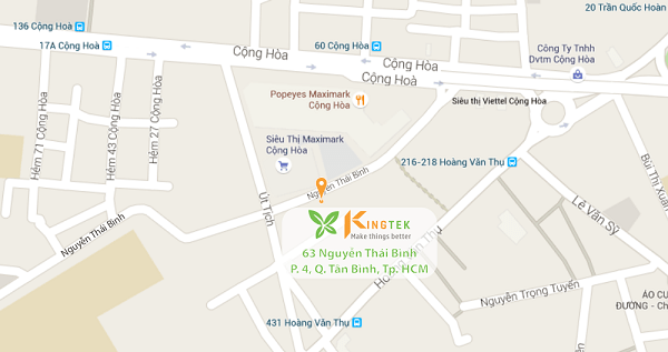 bản đồ địa điểm kingtek