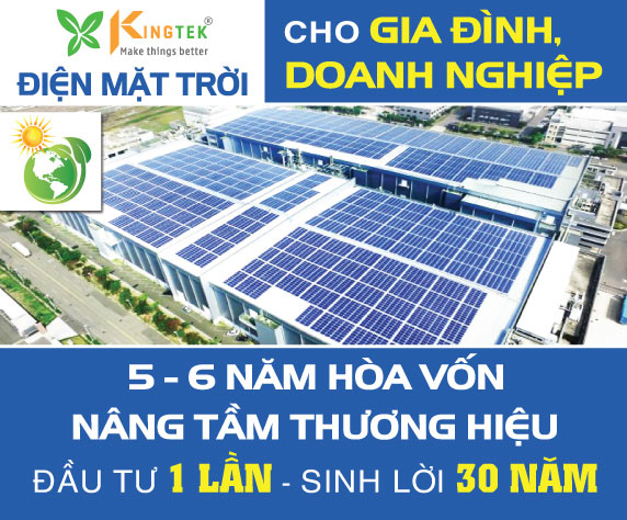 Thời gian hòa vốn của hệ thống điện mặt trời trên mái nhà từ 5-7 năm