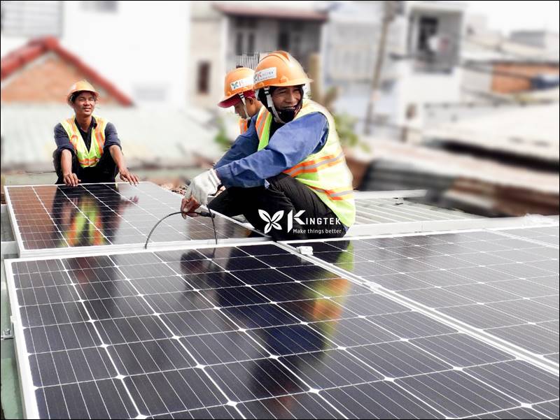 Hệ thống điện mặt trời hòa lưới công suất 4,9 kWp tại Quận 12, TP.HCM