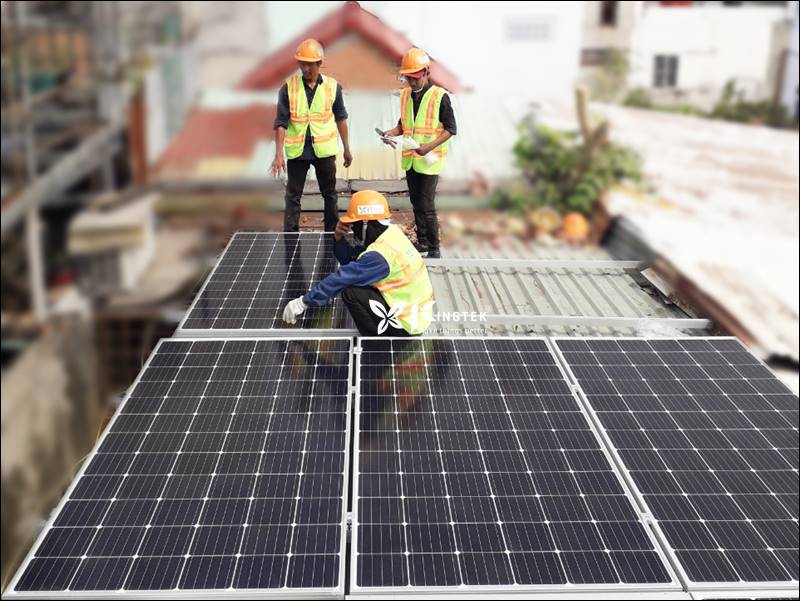 Hệ thống điện mặt trời hòa lưới công suất 4,9 kWp tại Quận 12, TP.HCM