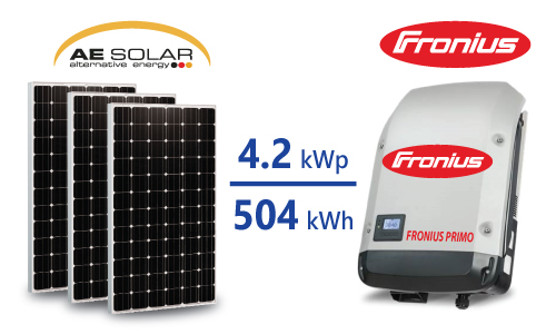 Hệ thống điện mặt trời hòa lưới 4,2 kW 01 pha, giá tốt tháng 9/2018